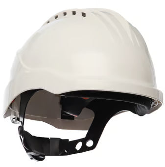 White Climax Safety Helmet - Vented - Lightweight ABS