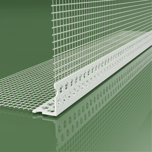 PVC Render Corner Bead with Mesh (2.5m)