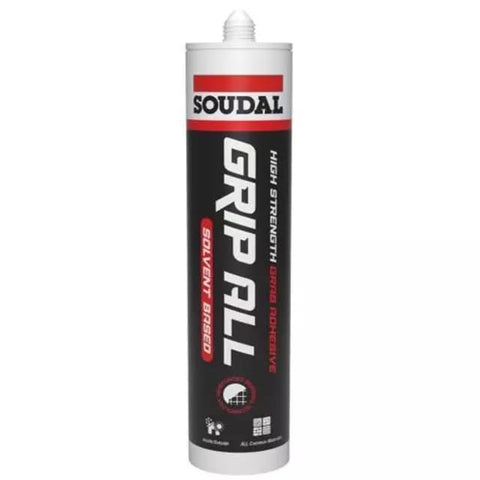 Soudal Grip All Solvent Based Adhesive Sealant Cartridge Beige 290ml