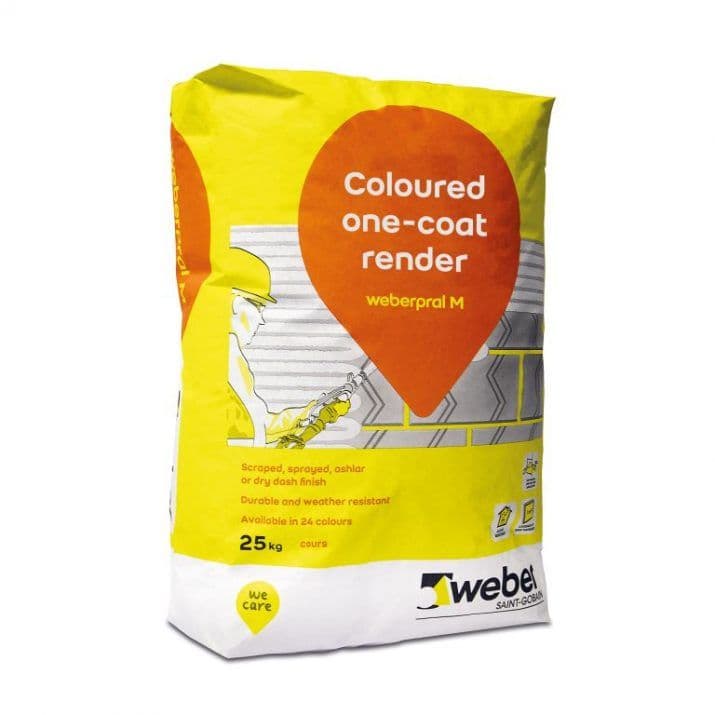 Saint Gobain Weberpral M Through-Coloured One Coat Render 25kg